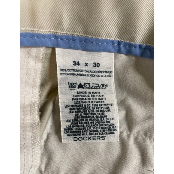 Dockers Men's Signature Khaki Slim Fit D1 Flat Front Pants 34x30 - Picture 8 of 9